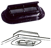 Two-Way Alum Pop-Up Vent W/Screen, 8" X 12" & Mtng Gasket Two-Way Alum Pop-Up Vent W/Screen, 8" X 12" & Mtng Gasket